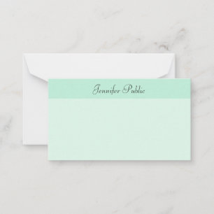 Moderne Mint Green Sjabloon Handgeschreven Script-