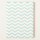 Moderne Mint Groene Geometrische Patroon Planner (Achterkant)
