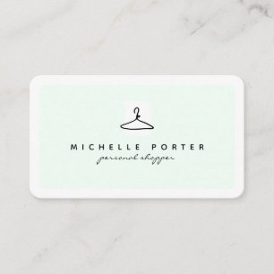 Moderne mint groene mode stylist personal shopper visitekaartje
