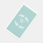 Moderne Mint Monogrammed Servet (Hoek)