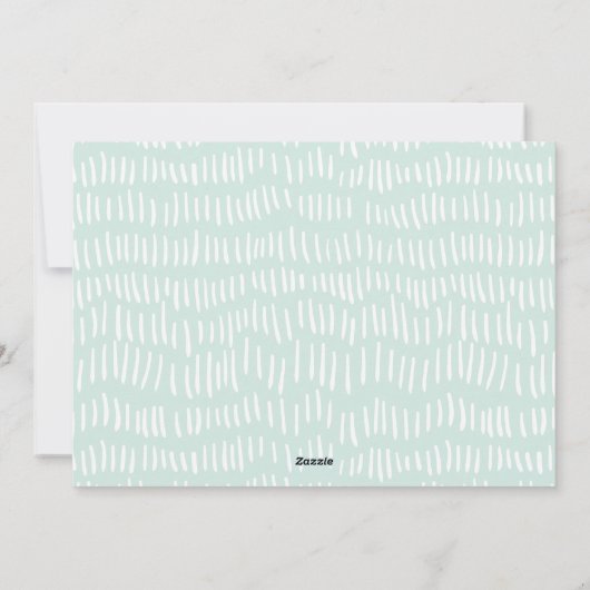 Moderne Mint Waterverf Kader Foto Feestdagenkaart (Achterkant)