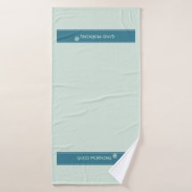 Moderne Mintblauw 'Goedemorgen' Minimalistisch