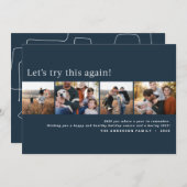 Moderne, minuscule, grappige kerstfeestdagen aankondiging (Voorkant / Achterkant)