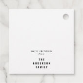 moderne , minuscule kerstmis bedankjes labels (Achterkant)