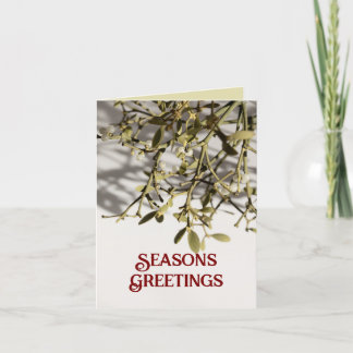 Moderne Mistletoe Kerstmis Feestdagen Kaart