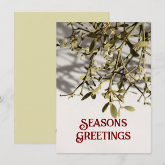 Moderne Mistletoe Kerstmis Feestdagenkaart