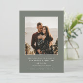 Moderne mix & match minimalistische foto save the date (Staand voorkant)