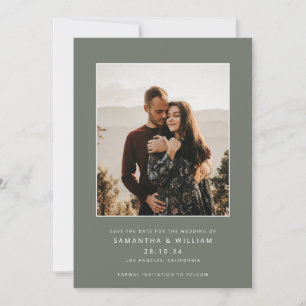 Moderne mix & match minimalistische foto save the date
