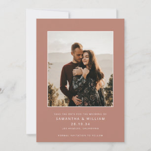 Moderne mix & match minimalistische foto save the date