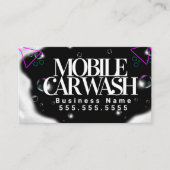 Moderne mobiele autowas voertuig detailontwerp QR- Visitekaartje (Voorkant)