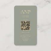 Moderne Mobiele Notaris Openbare Sage QR Code Visitekaartje (Achterkant)