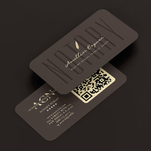 Moderne mobiele notaris Quill Espresso Visitekaartje
