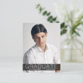 Moderne Mode 1 Foto Afstuderen aankondiging Briefkaart (Staand voorkant)