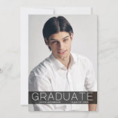 Moderne Mode 1 Foto Afstuderen Aankondiging Kaart (Voorkant)