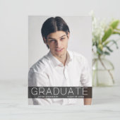 Moderne Mode 1 Foto Afstuderen Aankondiging Kaart (Staand voorkant)