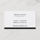 Moderne Mode Makeup Artistische Visitekaartjes (Achterkant)