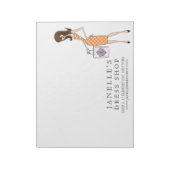 Moderne Mode Meisje Damask Business Pad Notitieblok (Gedraaid)