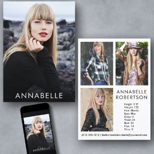 Moderne Mode Modellering 4 Foto's Model Comp Kaart