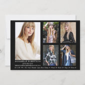 Moderne Mode Modellering 6 Fotomodel Comp Kaart (Achterkant)