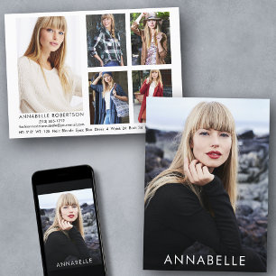 Moderne Mode Modellering 6 Foto's Model Comp Kaart