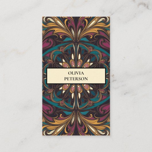 Moderne modèle de carte de visite éditable avec fo (Devant)