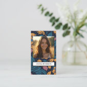 Moderne modèle de carte de visite éditable avec fo (Debout devant)