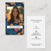 Moderne modèle de carte de visite éditable avec fo (Devant / Derrière)