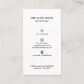 Moderne modèle de carte de visite éditable avec fo (Dos)