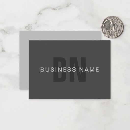Moderne modèle de conception de monogramme éditabl (Devant/Arrière en situation)
