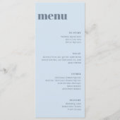 Moderne modèle de menu de dîner de mariage grand e (Devant)