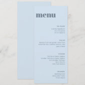 Moderne modèle de menu de dîner de mariage grand e (Devant / Derrière)