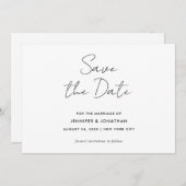 Moderne modèle simple calligraphie noir et blanc (Devant / Derrière)