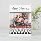 Moderne modèle simple Noël noir et blanc (Debout devant)