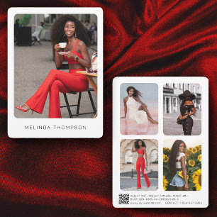 Moderne Modeling Actor Comp Kaart 5 Foto QR Code