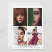 Moderne modellering Actief Comp Kaart 5 Foto wit (Achterkant)