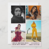 Moderne modellering Comp Kaart 5 Foto QR Code Roze (Achterkant)