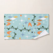 Moderne moderne 50s abstracte sterrenblauw bad handdoek (Handdoek)