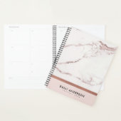 MODERNE MODERNE BLUSH ROSE ROSE OR MARBRE TEXTURE (Devant avec enveloppe)
