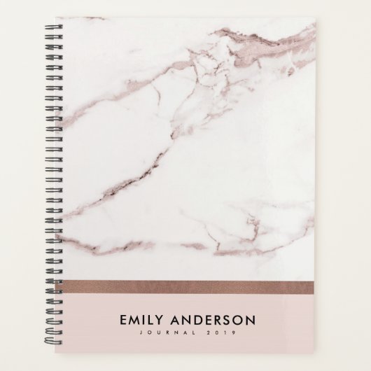 MODERNE MODERNE BLUSH ROSE ROSE OR MARBRE TEXTURE (Devant)