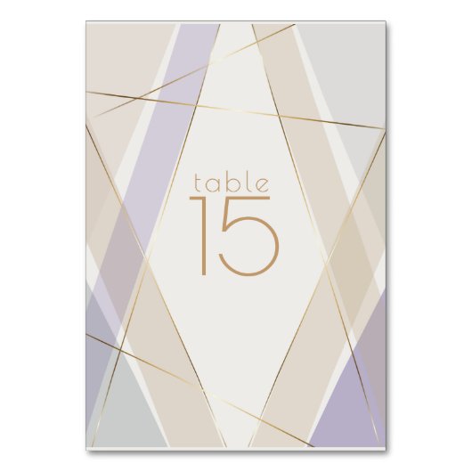 Moderne moderne geometrische paddenstoel Violet Kaart (Voorkant)