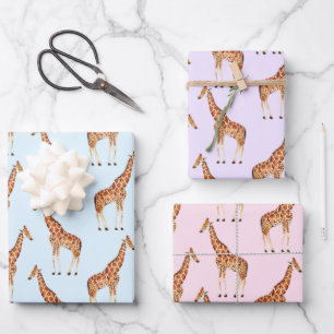Moderne moderne Safari Oerwoud Dieren Giraffe Inpakpapier Vel