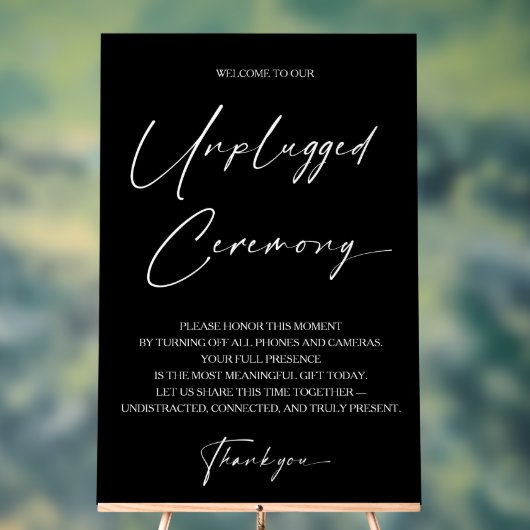 Moderne moderne unplugged ceremonie Acryl teken Acryl Bord (Neutraal)