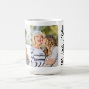 Moderne Moeder Citaat Familie Foto Collage Koffiemok