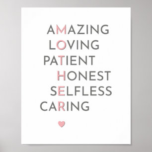 Moderne Moeder Crossword Moederdag Mam Home Poster