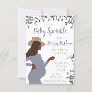 Moderne Moeder Floral Baby shower Invita Kaart