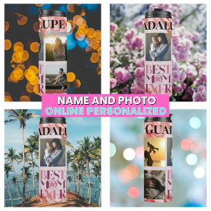 Moderne Moeder Foto Collage Beste Moeder Ooit Bloe Thermosbeker