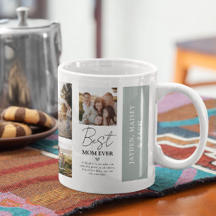 Moderne Moeder Foto Raster Aandenken Cadeau Koffiemok