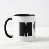 Moderne Moeder Hart Foto Naam Moederdag Mok (Links)