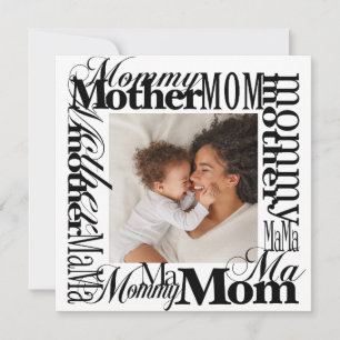Moderne Moeder Mama Foto Moederdag Kaart