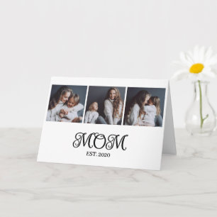 Moderne Moeder Opgericht 3 Foto Moederdag Kaart